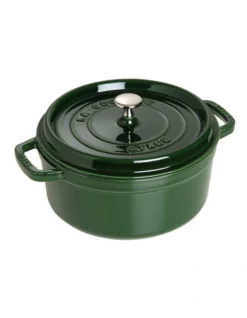 Staub 24cm/3.8L Round Cocotte Basil Green