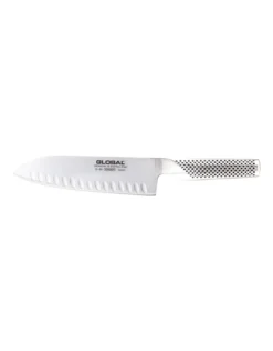 Global 18cm Fluted Santoku Granton Edge Knife