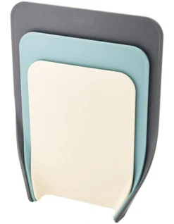 Joseph Joseph Set Of 3 Nesting Chopping Boards Black/Blue/White