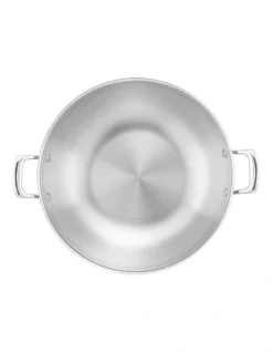Essteele Per Sempre Induction Covered Wok 34cm In Stainless Steel
