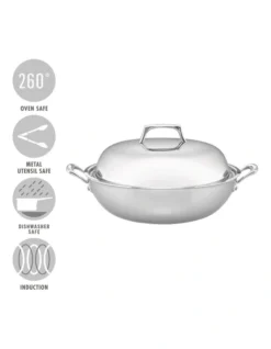Essteele Per Sempre Induction Covered Wok 34cm In Stainless Steel -Maxwell Williams Store 474771520 5 720x928