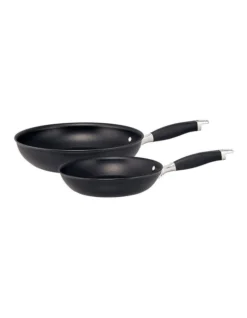 Advanced Non-Stick 25.4cm/30.5cm Frypan Black Twin Pack