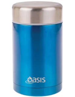 Oasis Stainless Steel Vacuum Insulated 450ml Food Flask Aqua