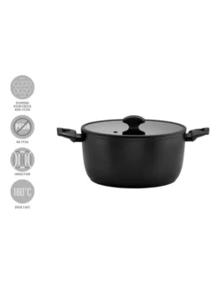 Per Salute Nonstick Induction Covered Casserole 28cm/7.7L Black -Maxwell Williams Store 632507320 3 3 720x928