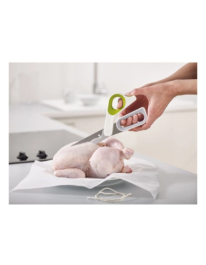 Joseph Joseph PowerGrip All Purpose Kitchen Scissors White/Green 7 Joseph Joseph PowerGrip All Purpose Kitchen Scissors White/Green - Image 5