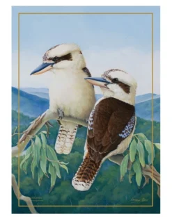 Maxwell & Williams Birds Of Australia KC 10yr Anniversary 50x70cm Tea Towel Kookaburra Print
