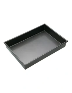 Heavy Base 35x24cm Rectangular Deep Cake Pan Carbon