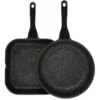 Classic Non-Stick 26cm/28cm Frypan & Grill Black Pack