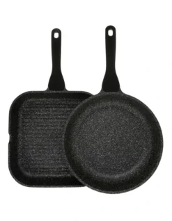 Classic Non-Stick 26cm/28cm Frypan & Grill Black Pack