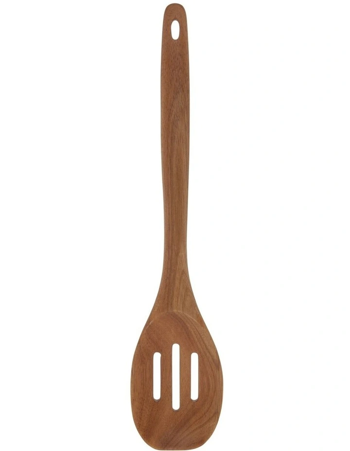Acacia Wood Slotted Spoon Natural 3 Acacia Wood Slotted Spoon Natural