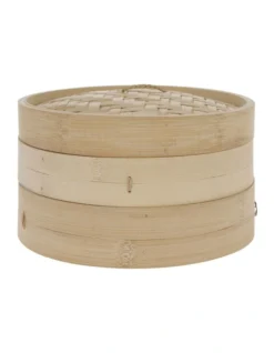 2-Tier Bamboo Steamer Natural