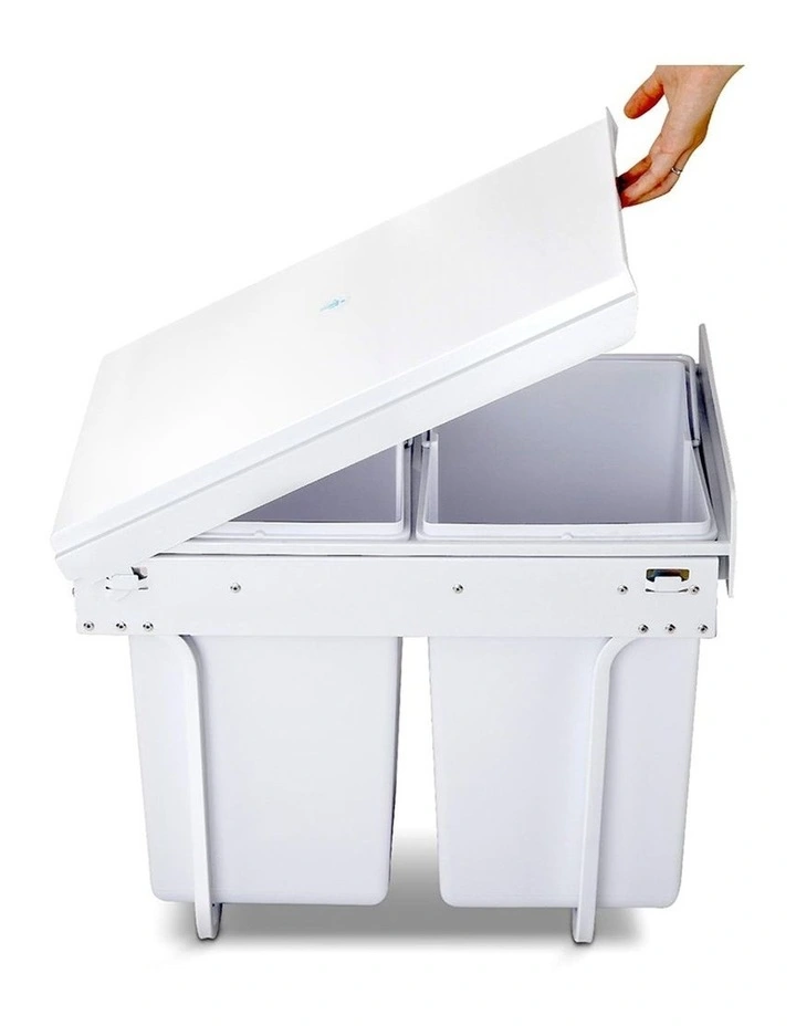 Set Of 2 20L Twin Pull Out Bins 5 Set Of 2 20L Twin Pull Out Bins - Image 3