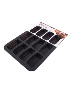 Silicone 12-Cup Mini Loaf Pan Charcoal 5 Silicone 12-Cup Mini Loaf Pan Charcoal -Maxwell Williams Store 761532490 2 720x928
