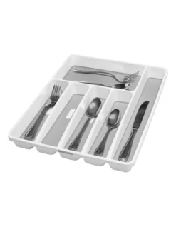 6 Compartment Cutlery Tray White
