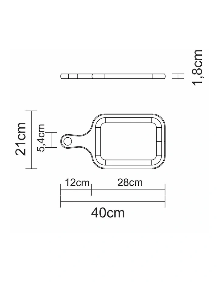 Tramontina Small Teak Paddle Board W/Handle 40X21cm 5 Tramontina Small Teak Paddle Board W/Handle 40X21cm - Image 3