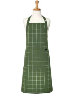 Eco Check Apron Green