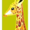 Maxwell & Williams Pete Cromer Wildlife Giraffe 50x70cm Tea Towel Lime -Maxwell Williams Store 789791590 1 720x928