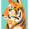 Maxwell & Williams Pete Cromer Wildlife Tiger 50x70cm Tea Towel Pink -Maxwell Williams Store 789792310 1 720x928