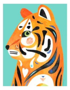 Maxwell & Williams Pete Cromer Wildlife Tiger 50x70cm Tea Towel Pink