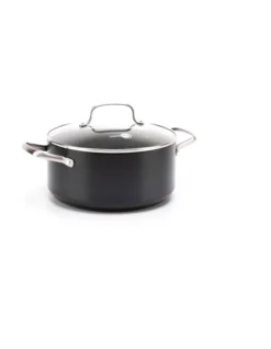 Greenpan Copenhagen 24cm/4.95L Covered Casserole Black