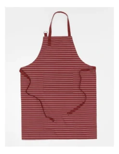 Chef'S Apron Red Stripe