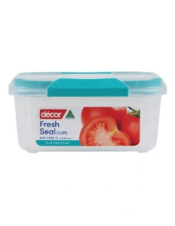 Fresh Seal Clips 1L Oblong Food Storage Clear/Blue