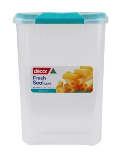 Fresh Seal Clips 3.5L Tall Oblong Food Storage Clear/Teal