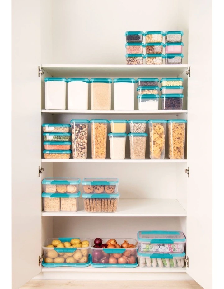 Fresh Seal Clips 3.5L Tall Oblong Food Storage Clear/Teal 5 Fresh Seal Clips 3.5L Tall Oblong Food Storage Clear/Teal - Image 3