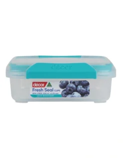 Fresh Seal Clips 630ml Square Food Storage Teal