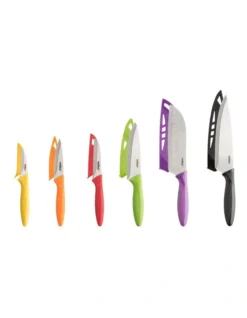 Zyliss 6 Piece Stainless Steel Knife Set Assorted Colour