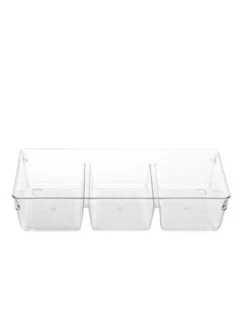 Crystal Storage Tray Home Organiser BPA Free Plastic Container Clear