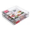 3PK 30x30cm Crystal Fridge/Pantry Kitchen Food BPA Free Tray Clear