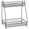 2 Tier Metal Kitchen/Food Rack/Holder Organiser Storage Stand Black 2 2 Tier Metal Kitchen/Food Rack/Holder Organiser Storage Stand Black -Maxwell Williams Store 814098970 1 720x928