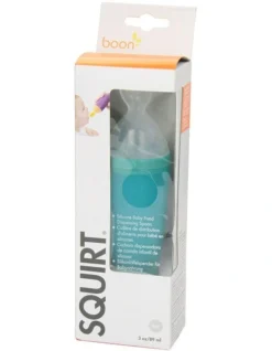 Boon Squirt Blue Silicone Food Feeding Dispensing Spoon/Utensils Baby/Toddler