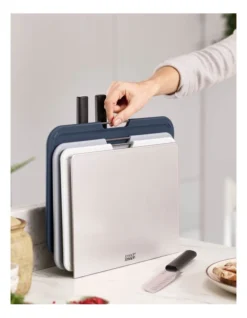 Joseph Joseph Nest Boards Plus 6 Piece Knife And Chopping Board Set Silver -Maxwell Williams Store 816227920 3 720x928