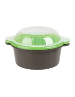 Microwave Mini Steamer Green Grey