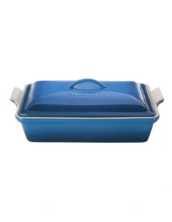 Le Creuset Heritage Covered Rectangular Dish 33cm Marseille Blue