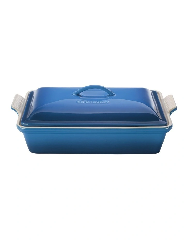 Le Creuset Heritage Covered Rectangular Dish 33cm Marseille Blue 3 Le Creuset Heritage Covered Rectangular Dish 33cm Marseille Blue