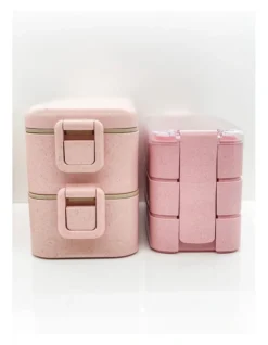 Bento Box Lunch Box 2 Tiered Large Pink 12 Bento Box Lunch Box 2 Tiered Large Pink -Maxwell Williams Store 826631920 4 1 720x928