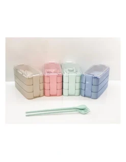 Twin Pack Bento Box 3 Tiered Lunch Box Green -Maxwell Williams Store 826632280 7 720x928