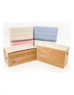 Twin Pack Bento Box 3 Tiered Lunch Box Wheat -Maxwell Williams Store 826632460 4 720x928