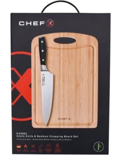 Kassel Chefs Knife 20cm And Cutting Board Set In Silver/Wood -Maxwell Williams Store 827518960 4 720x928