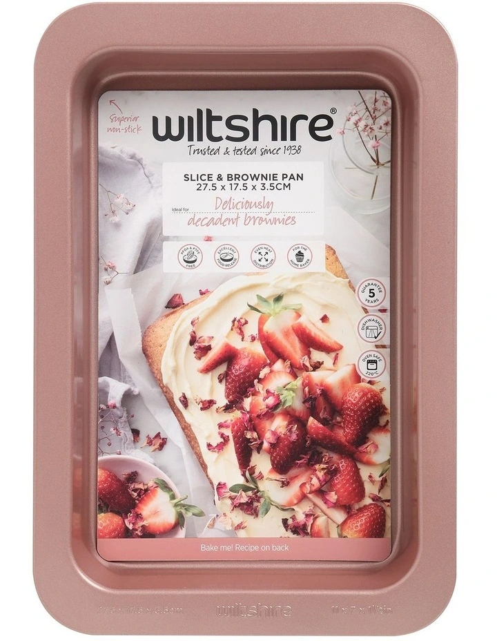 Rose Gold Slice Pan 27.5cm 3 Rose Gold Slice Pan 27.5cm