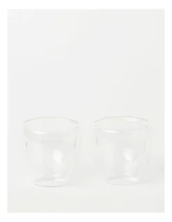 Double Wall Glass Espresso 80ml Set Of 2
