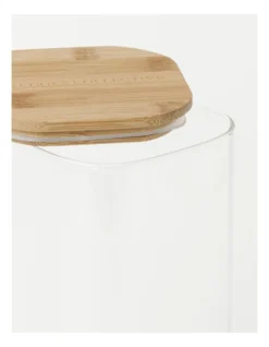 Square Bamboo And Glass Storage Canister With Lid 1900ml -Maxwell Williams Store 835121080 3 720x928
