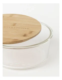 Round Bamboo And Glass Storage Canister With Lid 1750ml 8 Round Bamboo And Glass Storage Canister With Lid 1750ml -Maxwell Williams Store 835121440 3 720x928