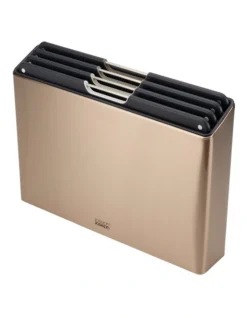 Joseph Joseph Folio Steel 4-piece Chopping Board Set Rose Gold