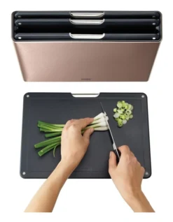 Joseph Joseph Folio Steel 4-piece Chopping Board Set Rose Gold -Maxwell Williams Store 836398630 7 720x928