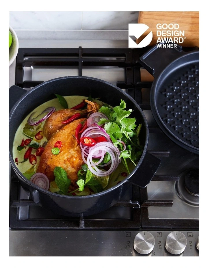 French Oven Grill Duo 24cm/3.5L In Onyx 5 French Oven Grill Duo 24cm/3.5L In Onyx - Image 3