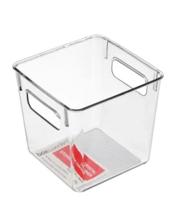 Crystal Plastic Storage Container 15cm Medium Fridge/Pantry Organiser